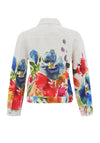 Dolcezza Floral Button Up Jacket, White Multi