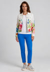 Dolcezza Floral Button Up Jacket, White Multi