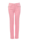 Dolcezza Straight Fit Zip Detail Jeans, Pink