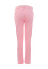 Dolcezza Straight Fit Zip Detail Jeans, Pink