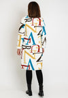 Dolcezza Bold Letter Graphic Teddy Coat, Cream Multi