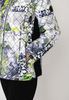 Dolcezza Abstract Print Quilted Jacket, Grey Multi