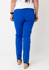 Dolcezza Straight Fit Zip Detail Jeans, Royal Blue