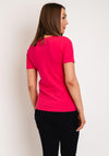 Dolcezza Basic V-Neck T-Shirt, Fuchsia