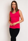 Dolcezza Basic Round Neck Vest Top, Fuchsia