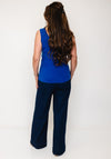 Dolcezza Basic Round Neck Tank Top, Blue