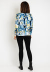 Dolcezza Brushed Print Blouse, Blue Multi