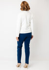 Dolcezza Quilted Mixed Fabric Jacket, Off-White