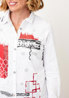 Dolcezza Rhinestone Graphic Shirt, White