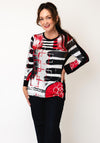 Dolcezza Abstract Geo Print Long Sleeve Top, Multi