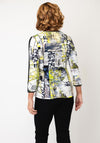 Dolcezza Graphic Print Wrap Top, Green