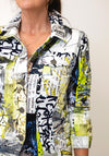 Dolcezza Graphic Print Jacket, Green Multi