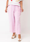 Dolcezza Linen Wide Leg Trousers, Light Pink