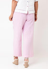 Dolcezza Linen Wide Leg Trousers, Light Pink
