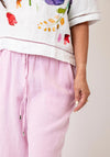 Dolcezza Linen Wide Leg Trousers, Light Pink