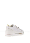 Donna Serena Leather Diamante Laced Trainers, White Platinum