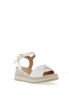 Donna Serena Leather Chunky Platform Sandals, White
