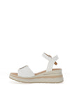 Donna Serena Leather Chunky Platform Sandals, White