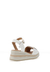 Donna Serena Leather Chunky Platform Sandals, White