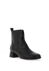 Donna Serena Patent Leather Toe Cap Low Heel Boots, Black