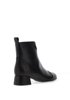 Donna Serena Patent Leather Toe Cap Low Heel Boots, Black