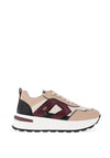 Donna Serena Leather Chunky Platform Trainer, Nude