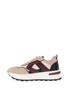 Donna Serena Leather Chunky Platform Trainer, Nude