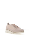 Donna Serena Leather Chunky Platform Trainers, Nude