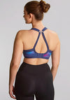 Panache Power Print Wired Sports Bra, Navy Multi