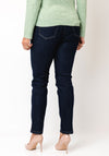MAC Melanie Straight Leg Jeans, Dark Blue