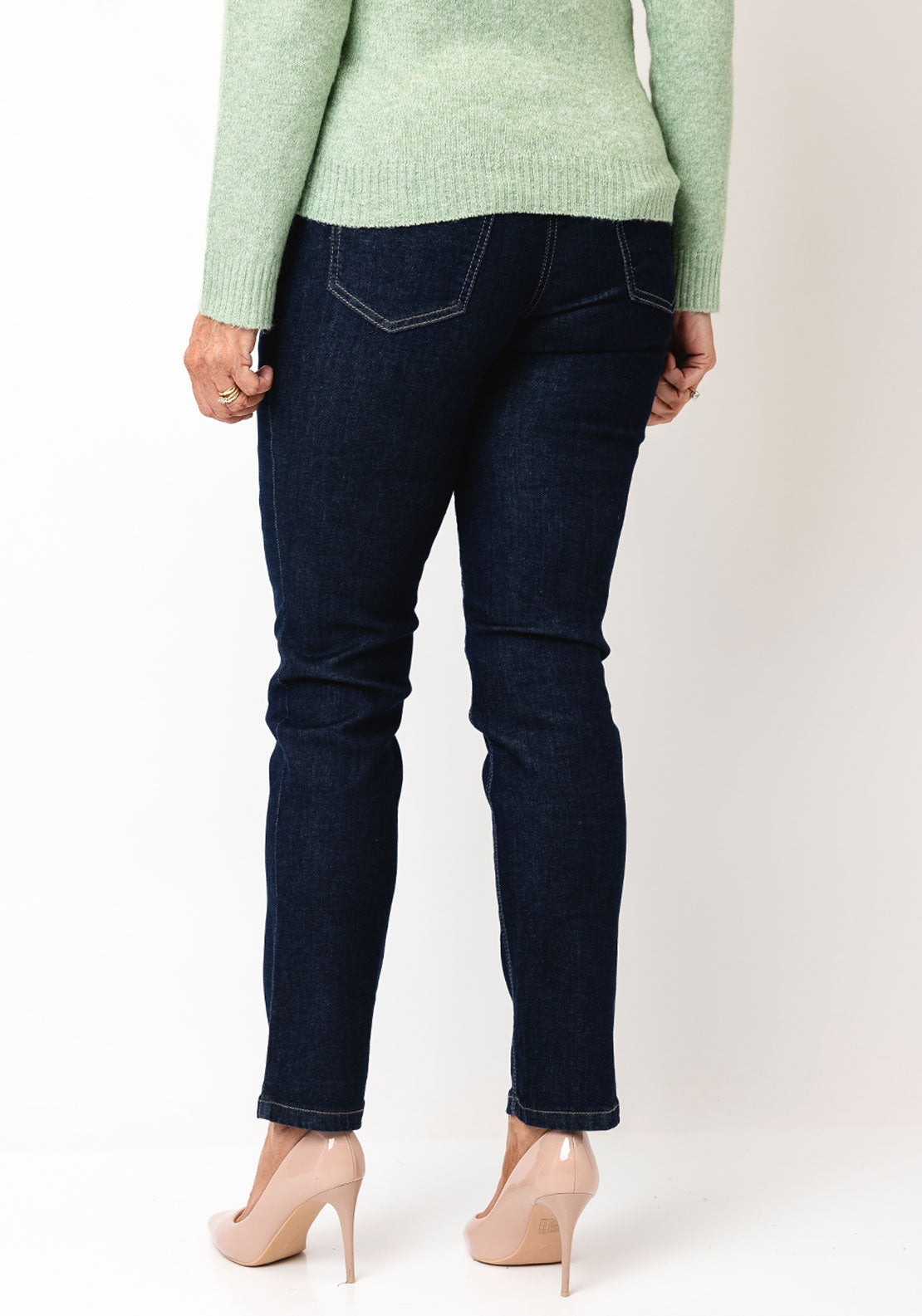 MAC Melanie Straight Leg Jeans, Dark Blue