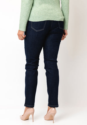 MAC Melanie Straight Leg Jeans, Dark Blue