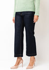MAC Dream Wide Cropped Jeans, Dark Blue