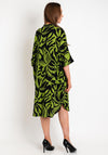 Natalia Collection One Size Tropical Print Midi Dress, Kiwi Green