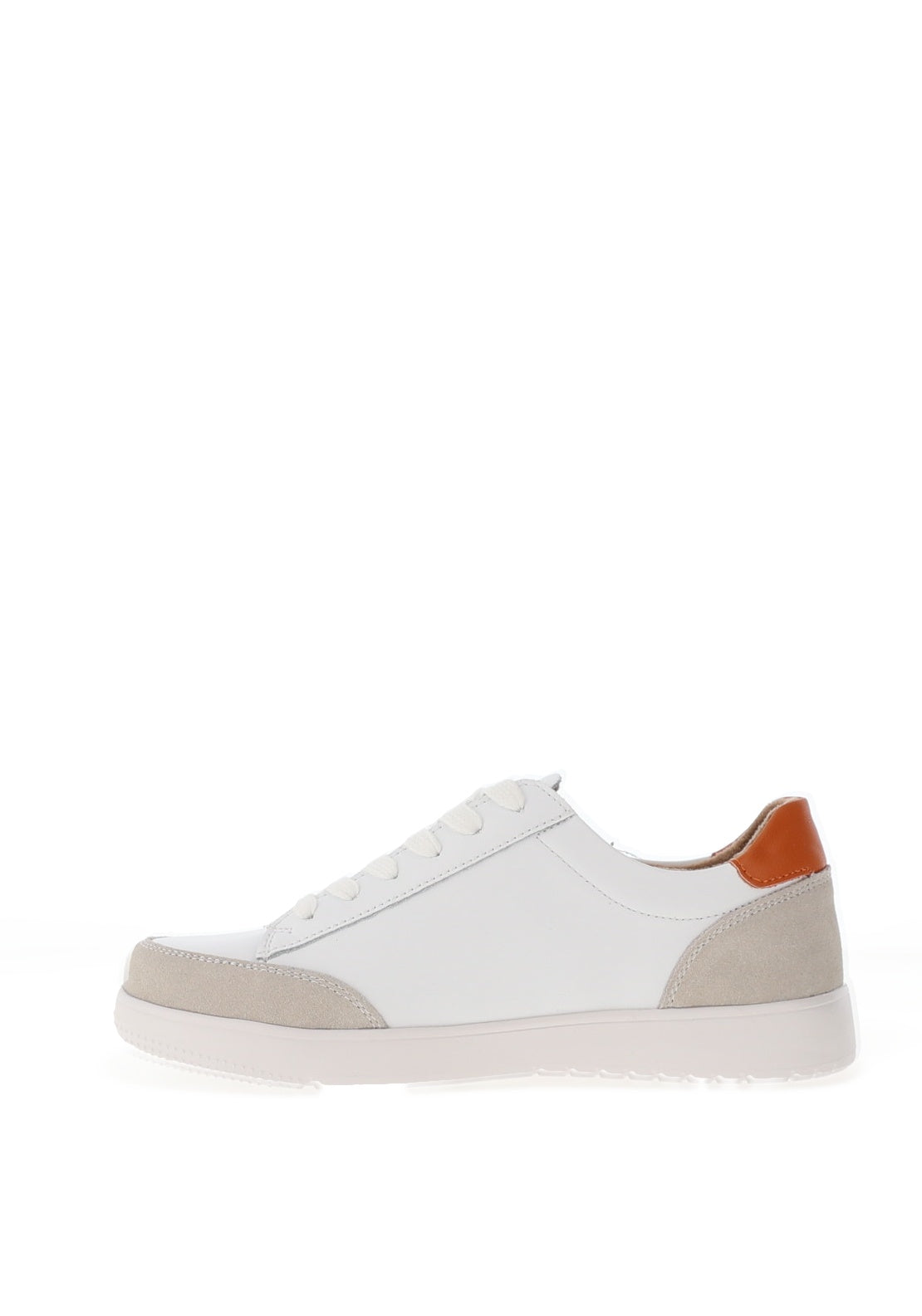 Drilleys Eighty One Leather Fleece Lined Trainers, Mango Shade