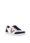 Drilleys Eighty One Leather Fleece Lined Trainers, Topaz Cobalt