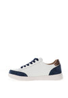 Drilleys Eighty One Leather Fleece Lined Trainers, Topaz Cobalt