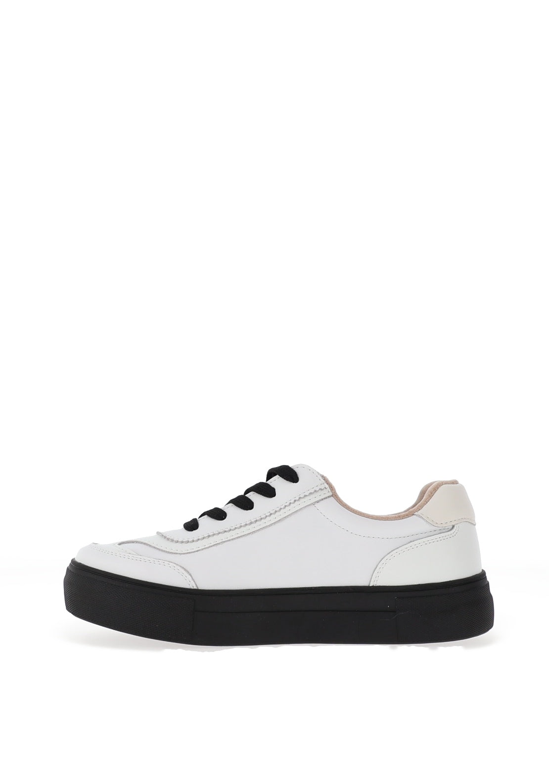 Drilleys Eighty Fleece Lined Platform Trainers, White and Black