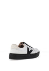 Drilleys Eighty Fleece Lined Platform Trainers, White and Black