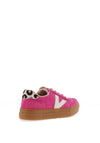 Drilleys Eighty Leather Fleece Skater Trainers, Pink