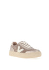 Drilleys Eighty Leather Fleece Skater Trainers, Taupe