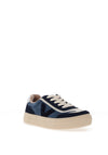 Drilleys Eighty Fleece Lined Platform Trainers, Navy and Beige