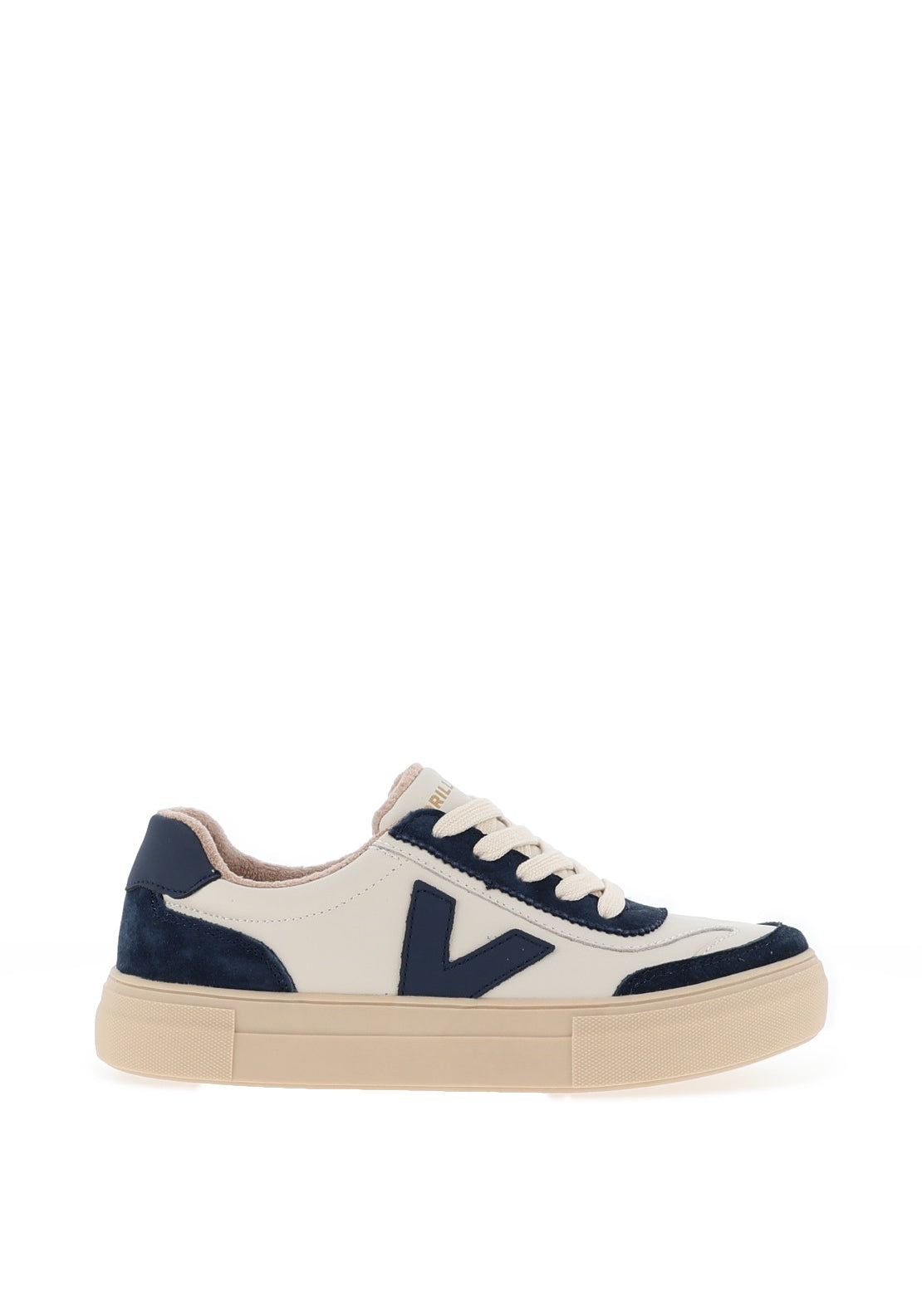 Drilleys Eighty Fleece Lined Platform Trainers, Navy