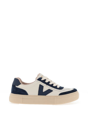 Drilleys Eighty Fleece Lined Platform Trainers, Navy