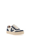 Drilleys Eighty Fleece Lined Platform Trainers, Navy