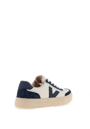 Drilleys Eighty Fleece Lined Platform Trainers, Navy