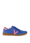 Drilleys Seventy Leather V Detail Trainers, Cobalt Pop