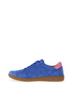 Drilleys Seventy Leather V Detail Trainers, Cobalt Pop