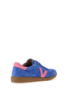 Drilleys Seventy Leather V Detail Trainers, Cobalt Pop