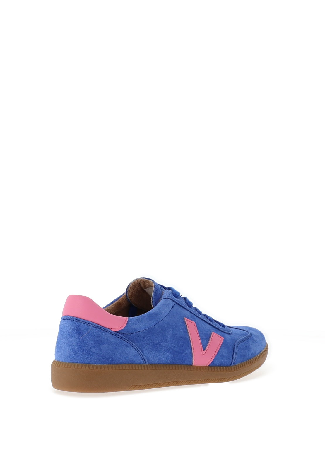 Drilleys Seventy Leather V Detail Trainers, Cobalt Pop